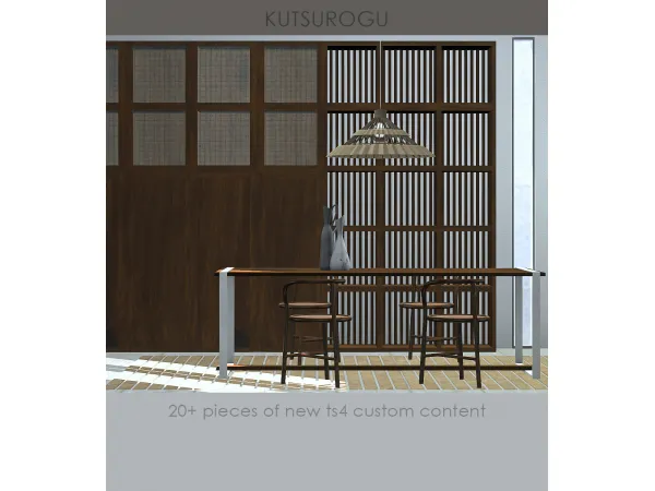 Alpha [KHD] Kutsurogu Set [August Reward] by Kerrigan House Designs - The Sims 4 Custom Content