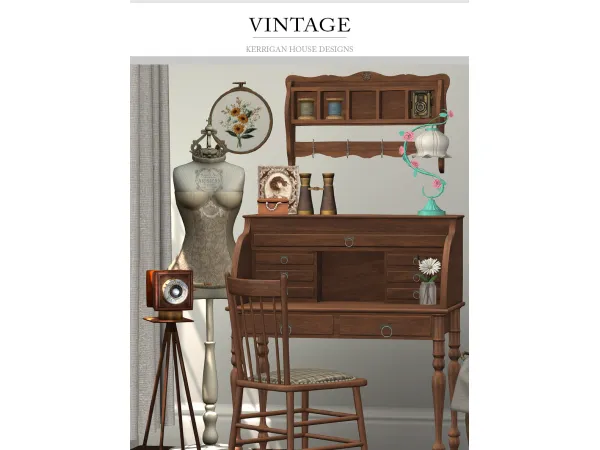 Alpha [KHD] Vintage Set by Kerrigan House Designs - The Sims 4 Custom Content