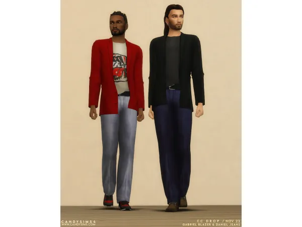 Maxis Match DROP GABRIEL BLAZER - The Sims 4 Custom Content