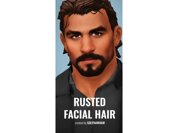 Maxis Match RUSTED FACIAL HAIR by Golyhawhaw - The Sims 4 Custom Content