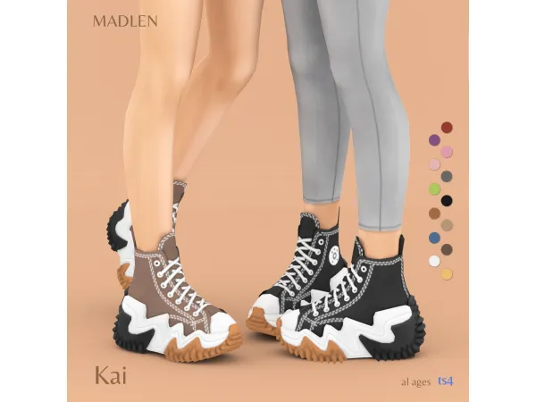 Maxis Match Kai Sneakers by Madlen - The Sims 4 Custom Content