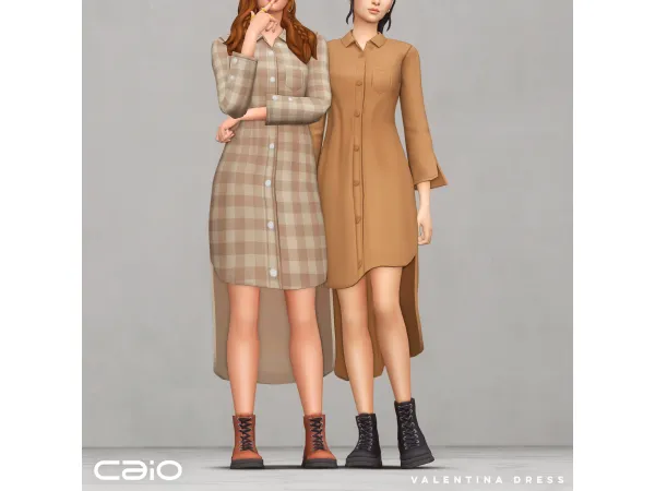 Maxis Match Valentina Dress by caiocc - The Sims 4 Custom Content