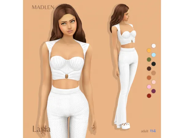 Maxis Match Layla Outfit by Madlen - The Sims 4 Custom Content