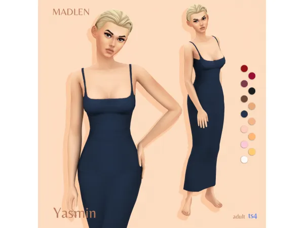 Maxis Match Yasmin Dress by Madlen - The Sims 4 Custom Content