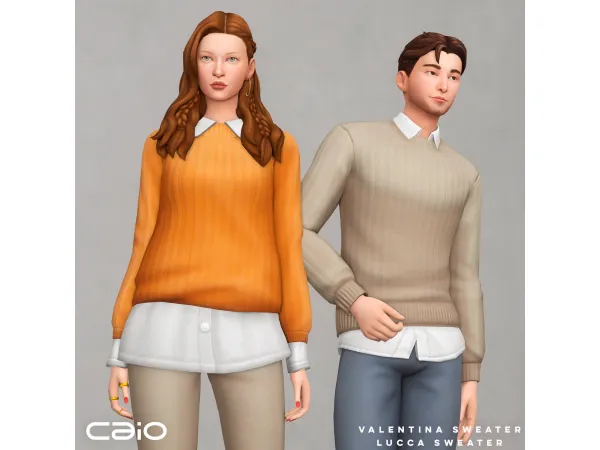 Maxis Match Velentina Luca Sweater by caiocc - The Sims 4 Custom Content