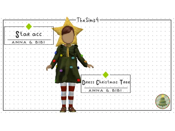 Alpha Dress Christmas Tree [AnnaBibi] by Anna Bibi - The Sims 4 Custom Content