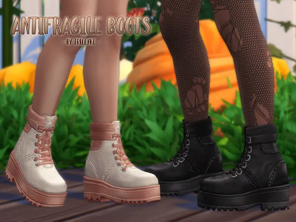 Maxis Match Antifragile Boots by Trillyke - The Sims 4 Custom Content