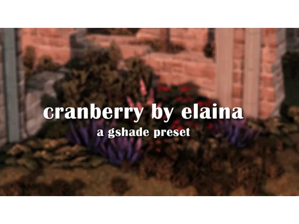Mix cranberry by elaina gshade preset - The Sims 4 Custom Content