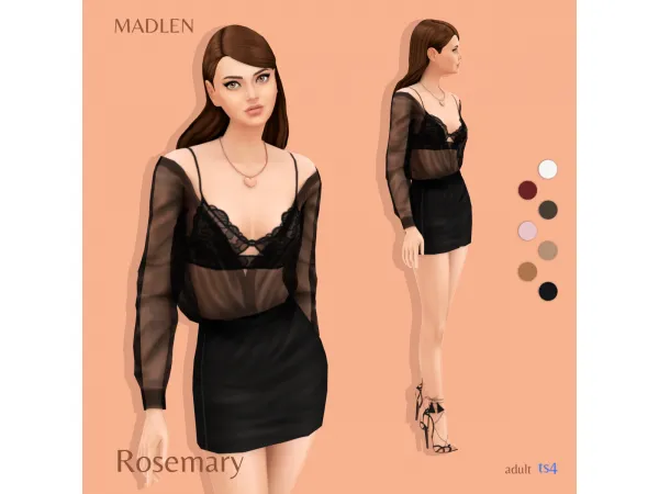 Maxis Match Rosemary Outfit by Madlen - The Sims 4 Custom Content