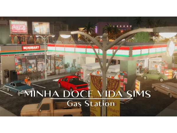 Alpha Gas Station Files Free by Minha Doce Vida Sims - The Sims 4 Custom Content
