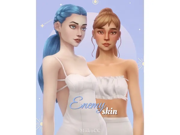 Maxis Match Enemy skin overlay (with body preset) by Miiko - The Sims 4 Custom Content