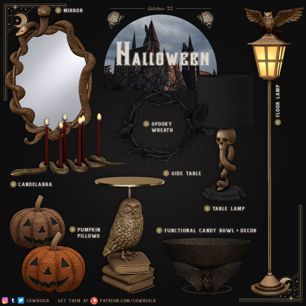 Maxis Match October 2022 Set (1) Halloween by cowbuild - The Sims 4 Custom Content