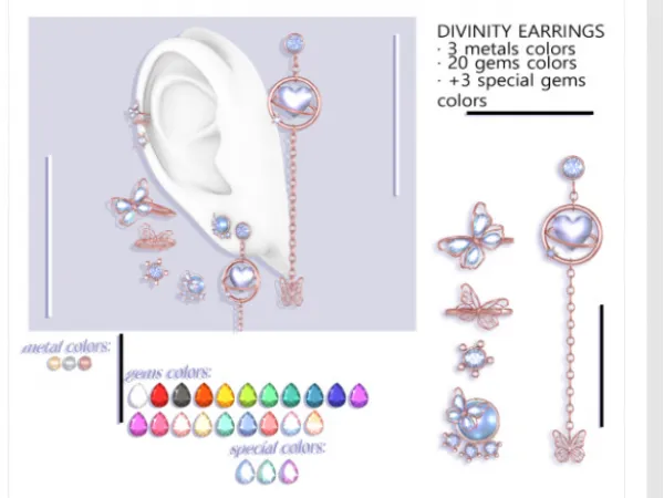Maxis Match DIVINITY EARRINGS by jadecatsims - The Sims 4 Custom Content