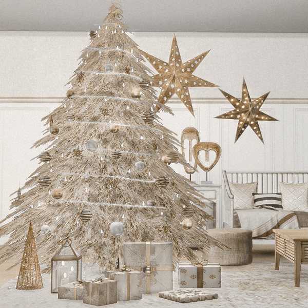 Mix Pampas Christmas tree by simsfinds - The Sims 4 Custom Content