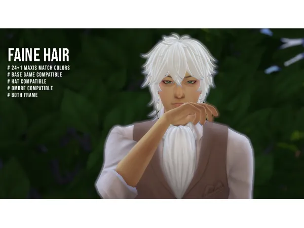 Maxis Match Faine hair by simsfinds - The Sims 4 Custom Content