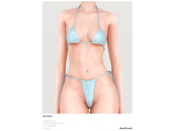 Alpha Ash Bikini by BackTrack - The Sims 4 Custom Content