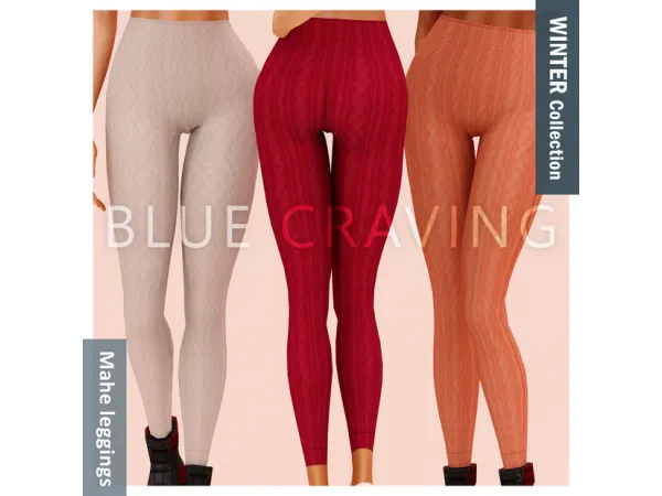 Alpha Blue Craving Mahe leggings - The Sims 4 Custom Content