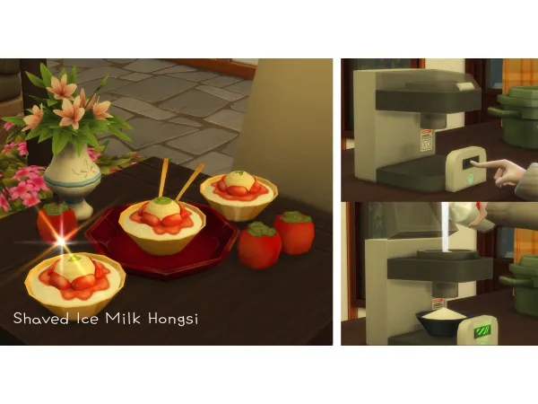 Maxis Match Shaved Ice Milk Machine 221105ver by ONI - The Sims 4 Custom Content