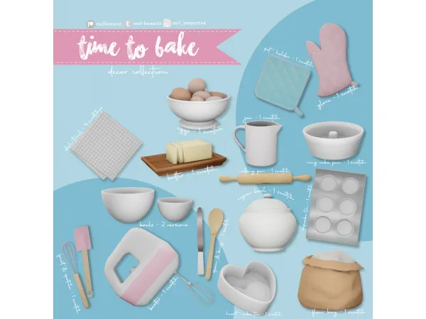 Mix Time to Bake Collection - The Sims 4 Custom Content