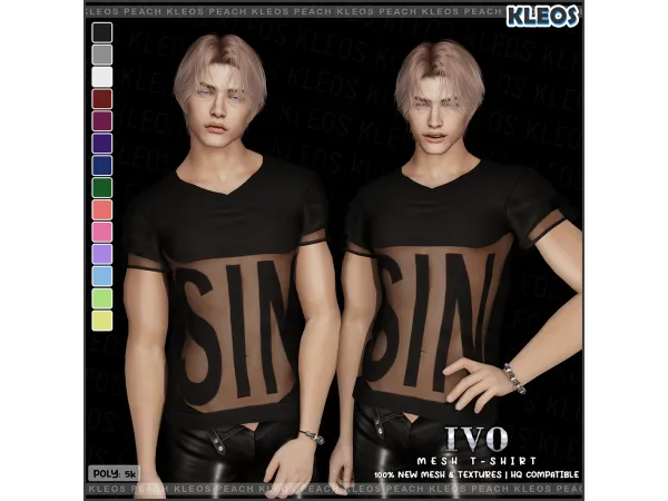 Alpha Ivo Mesh T Shirt - The Sims 4 Custom Content