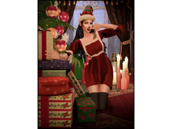 Mix New Pose Pack Merry Christmas - The Sims 4 Custom Content