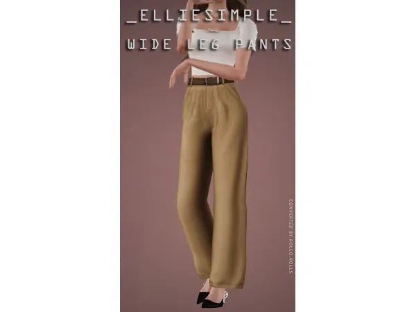 Elliesimple Wide Leg Pants 4t3 - The Sims 3 Custom Content