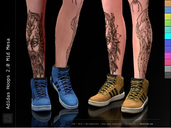 Alpha ADIDAS HOOPS 20 MID MESA - The Sims 4 Custom Content