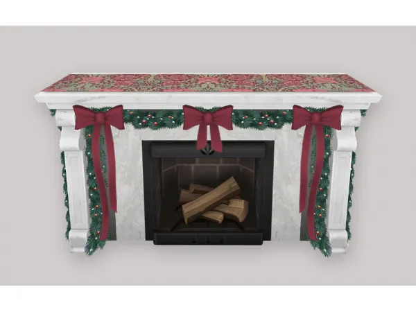 Mix Holiday Fireplace by SimPlistic - The Sims 4 Custom Content