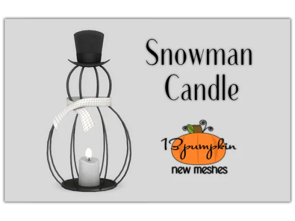 Mix Snowman Candle - The Sims 4 Custom Content