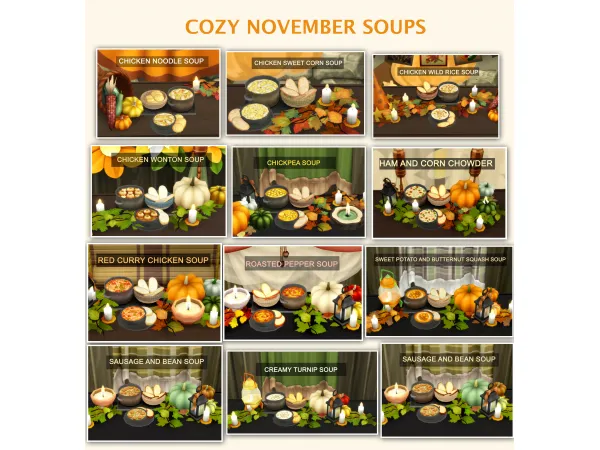 Maxis Match SEASON OF SOUPS by icemunmun - The Sims 4 Custom Content