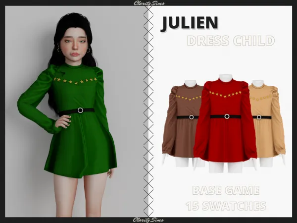 Alpha Julien Dress Child - The Sims 4 Custom Content