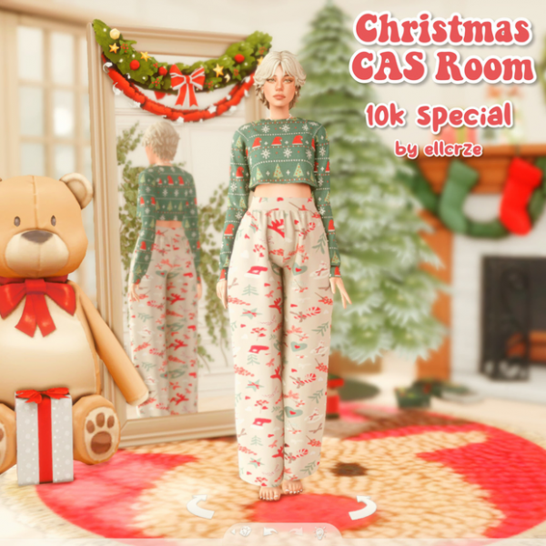 Mix CAS Room : Christmas by simsfinds - The Sims 4 custom content