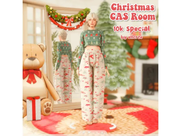 Mix CAS Room Christmas by ellcrze - The Sims 4 Custom Content