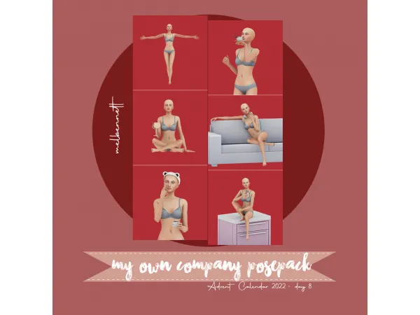 Mix Advent Calendar 2022 8 My Own Company Posepack - The Sims 4 Custom Content