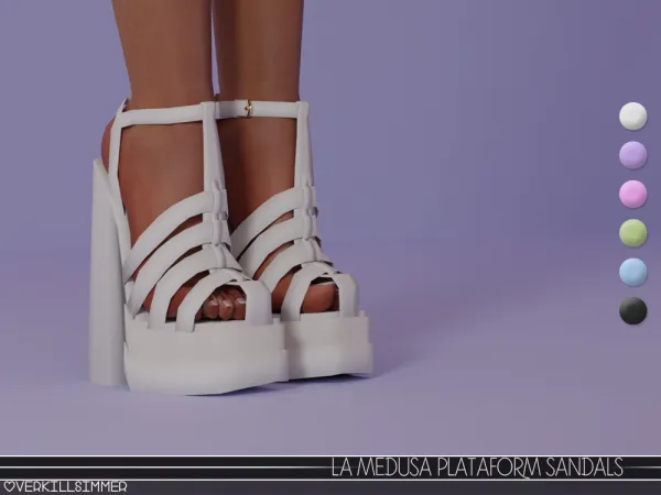 Alpha La Medusa plataform sandals - The Sims 4 Custom Content