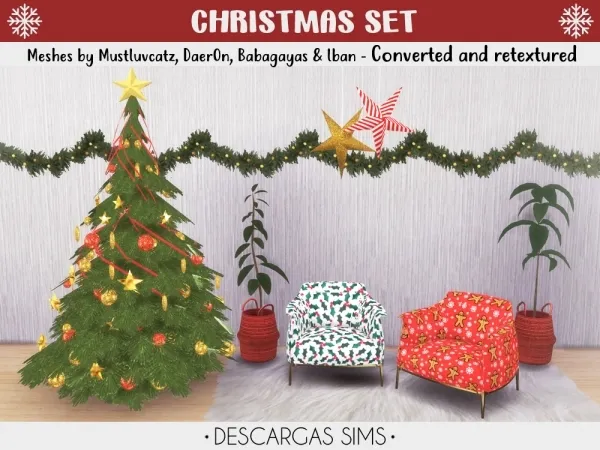 Alpha Christmas Set - The Sims 4 Custom Content