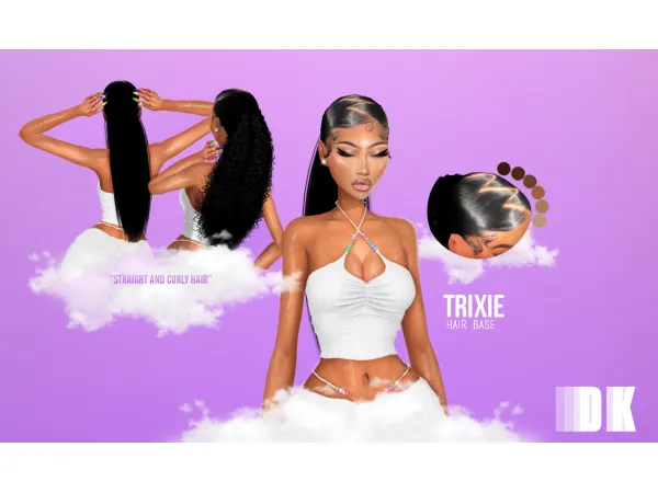 Alpha Trixie Hairbase by simsfinds - The Sims 4 Custom Content