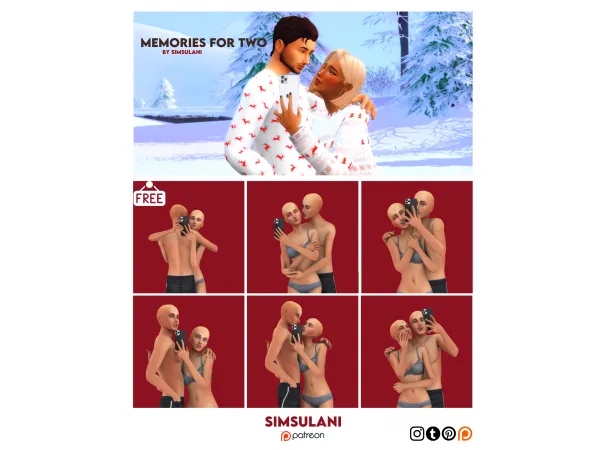 Mix 313 Pose Pack Memories for two Free by Simsulani - The Sims 4 Custom Content
