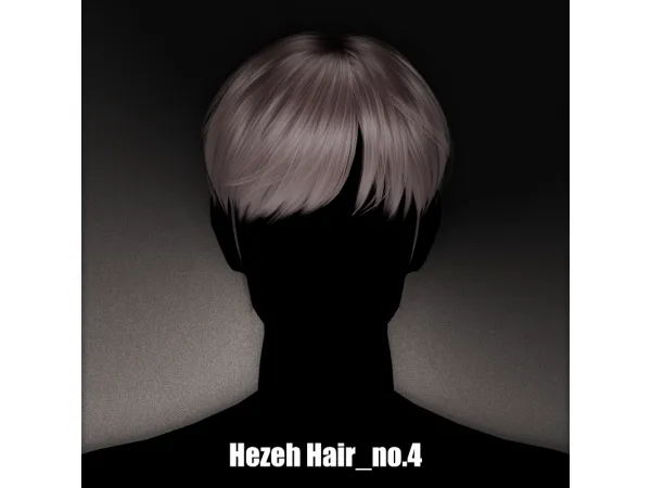 Alpha Hair_No4 by Hezeh - The Sims 4 Custom Content