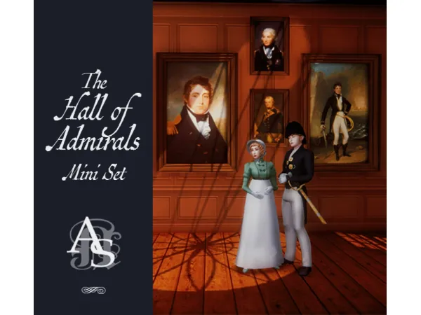 Mix [TS4CC] HALL OF ADMIRALS MINI SET by AnachroSims - The Sims 4 Custom Content