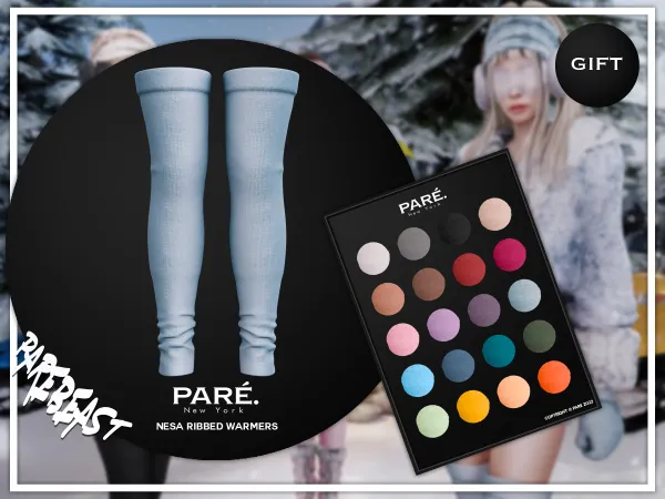 Alpha PARE Dawls Equinox Nesa Ribbed Warmers (Gift) - The Sims 4 Custom Content