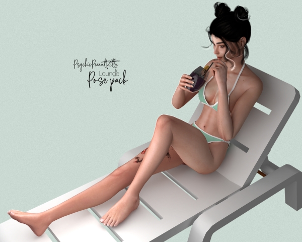 Mix POSES LOUNGE by psychicpeanutkitty - The Sims 4 Custom Content