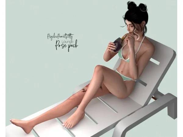 Mix POSES LOUNGE by PsychicPeanutKitty - The Sims 4 Custom Content
