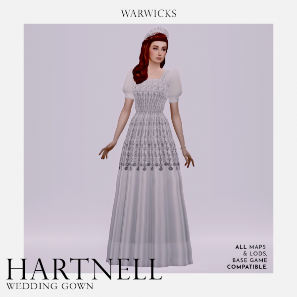 Maxis Match WARWICKS HARTNELL GOWN (BEATRICE'S VERSION) by simsfinds - The Sims 4 Custom Content