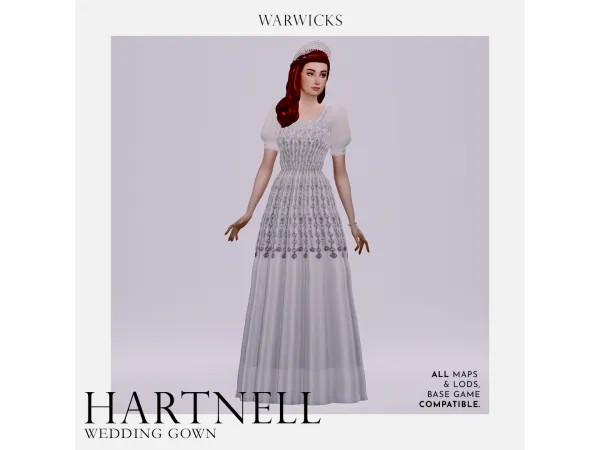 Maxis Match WARWICKS HARTNELL GOWN (BEATRICE'S VERSION) by WARWICKS - The Sims 4 Custom Content