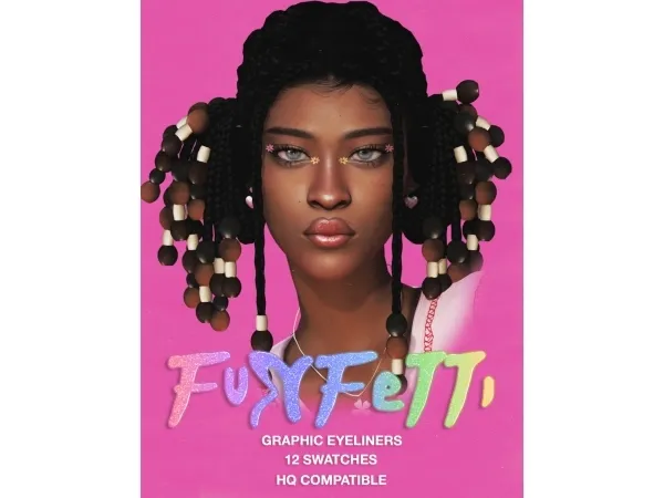Alpha EYELINER SETS FUNFETTI by magbay - The Sims 4 Custom Content