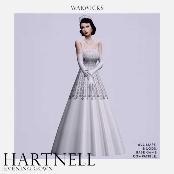 Maxis Match WARWICKS HARTNELL EVENING GOWN by simsfinds - The Sims 4 Custom Content