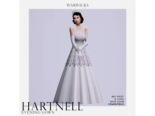 Maxis Match WARWICKS HARTNELL EVENING GOWN by WARWICKS - The Sims 4 Custom Content