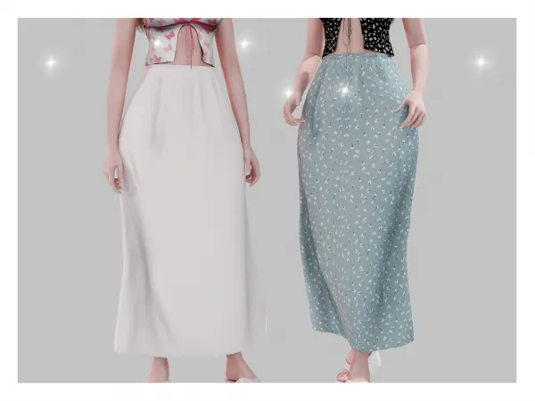 Alpha Rumako long skirt babyetears - The Sims 4 Custom Content