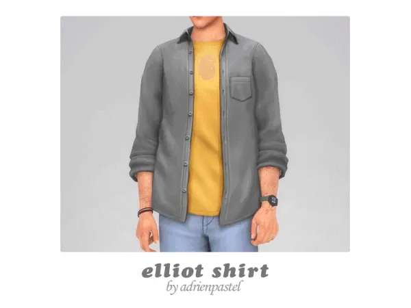 Maxis Match Elliot Shirt by AdrienPastel - The Sims 4 Custom Content